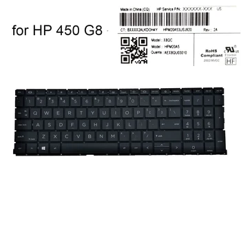  Новая английская клавиатура с подсветкой для HP ProBook 450 G8 US qwerty pc клавиатуры ноутбуков New works в наличии HPM20A5 X8QC AEX8QU03010