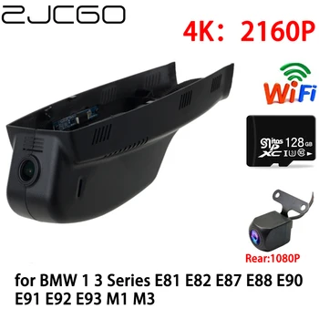 ZJCGO 4K Автомобильный Видеорегистратор Dash Cam Wifi Передняя Камера заднего Вида 2 Объектива Парковочный Монитор для BMW 1-3 Серии E81 E82 E87 E88 E90 E91 E92 E93 M1 M3