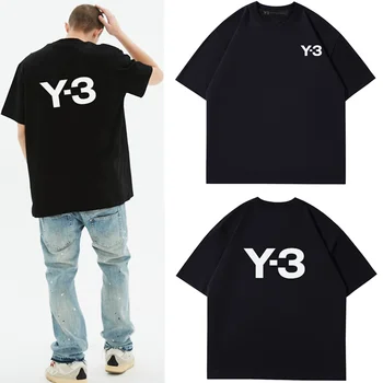  Y3 YOHJI YAMAMOTO, летняя новинка, Y-3 с буквенным принтом, Свободная Удобная повседневная футболка в стиле пары для мужчин и женщин