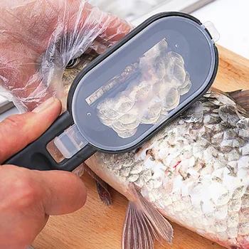  Нож для чистки рыбы Скребок из нержавеющей стали Быстросъемный Нож для чистки рыбы Скребок для чистки костей Пинцет для удобства кухни 2021