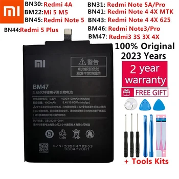  Xiao Mi Оригинальный аккумулятор для телефона Xiaomi Redmi Note 4 5 4X3 Pro 3S 3X K30 4X Mi 5 4A Note 5A Pro 5 Plus Сменные аккумуляторы