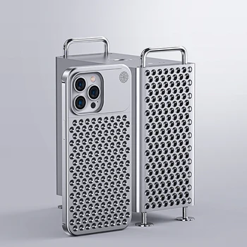  Металлический Алюминиевый Чехол Для Ароматерапии Iphone 12 Pro Алюминиевый Корпус С Полым отводом тепла, Защита От царапин, Двухтактный Противоударный Чехол