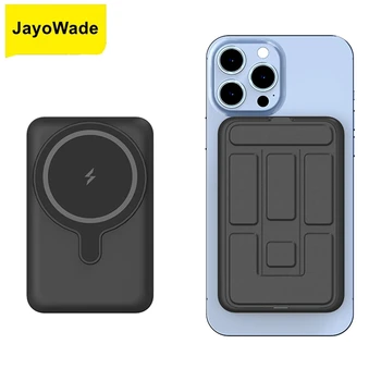  JayoWade 10000 мАч Складная Подставка Быстрое Магнитное Беспроводное Зарядное Устройство Для iPhone 15 14 Plus 13 Mini 12 Pro Max Чехол Для Аккумулятора Power Bank