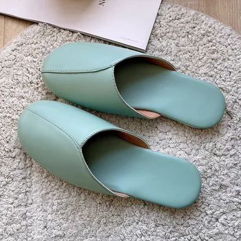  2022 домашние тапочки для женщин, которые летом носят переносную кожаную обувь для отелей PNT-037