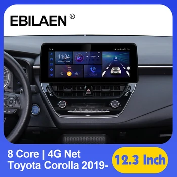  EBILAEN Android 10-12, 3 Дюймов 2Din Автомобильный Радиоприемник Для Toyota Corolla 2019 2020 2021 2022 Carplay Android Auto 4G WIFI Восьмиядерный