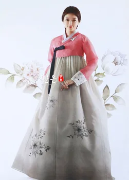  Корейский Оригинальный Ханбок с ручной вышивкой /Свадебный Ханбок / Традиционный Ханбок / Аутентичный Точечный Ханбок