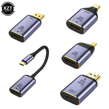  Разъем адаптера Type C/DP +/mDP +, совместимый с HDMI 2.1, совместимый с HDMI 2.1, для проекции USB-C MINI 8K 60Hz USB C от мужчины к женщине