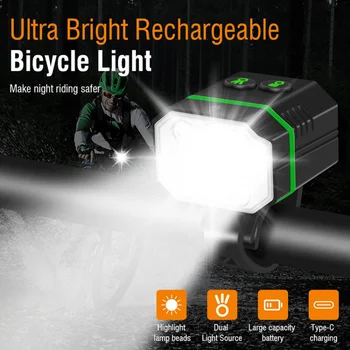  Велосипедный фонарь USB LED перезаряжаемый Комплект MTB дорожный Велосипед Передняя Задняя фара Лампа Фонарик Велосипедный фонарь Аксессуары для велоспорта