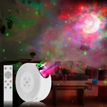  USB Креативный Проектор Звездного Неба Led Moon Starry Sky Night Light Красочный Пульт Дистанционного Управления Lase Настольная Атмосферная Лампа