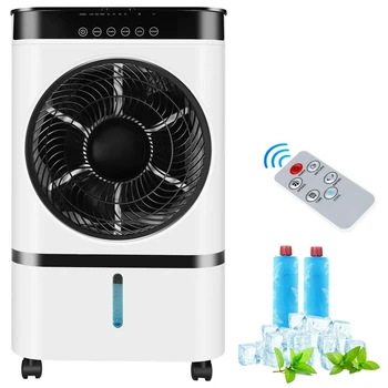  Охладитель Портативный испарительный вентилятор-охладитель воздуха с выносными роликами Подходит для домашнего офиса