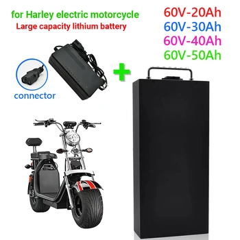  Литиевая батарея для электромобиля Harley, водонепроницаемая батарея 18650 60V 60Ah для двухколесного складного электрического скутера Citycoco, велосипеда