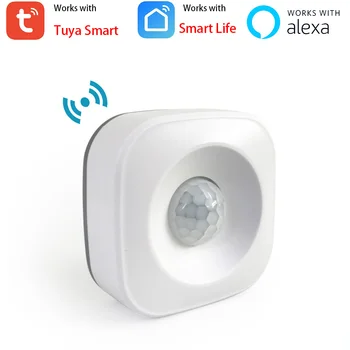  Tuya Smart Motion PIR Sensor Детектор движения, приложение WIFI, беспроводная система домашней безопасности, работает с набором сценариев Alexa