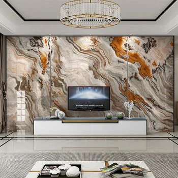  Пользовательские Фотообои Современное Абстрактное искусство Мраморный Пейзаж 3D Настенная роспись Гостиная Спальня Светлые Обои для домашнего декора
