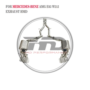  HMD Производительность Выхлопных газов Для Mercedes Benz W212 E63 Обратный клапан Выхлопных газов Из Нержавеющей Стали