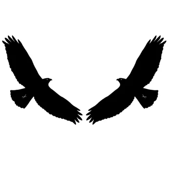  2X Креативная автомобильная наклейка Eagle Raptor Bird (1 справа 1 слева) Персонализированная ПВХ Водонепроницаемая солнцезащитная наклейка Accessories13,6X15 см