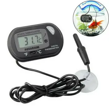  Аквариумный термометр для рыб, цифровой ЖК-дисплей, террариум для рептилий, температурный термометр, измеритель температуры, холодильник SN909