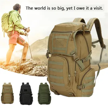  50Л Военный Тактический рюкзак для Кемпинга, Пешего туризма, большой емкости, Армейский рюкзак, Спорт на открытом воздухе, Охота, Альпинизм, водонепроницаемая сумка