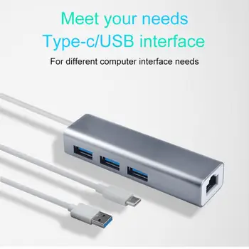  RYRA USB C Ethernet USB 3,0 2,0 к RJ45 концентратор 100/1000 Мбит/с Ethernet адаптер Сетевая карта USB Lan для Macbook Windows