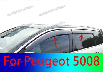  Окно автомобиля Дождевые Брови Окно Автомобиля Дождевая Пилка Дождевая Доска Дышащее Украшение Автомобиля Для Укладки Peugeot 5008 2017-2021