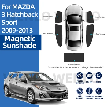  Для Mazda 3 Хэтчбек Спорт 2009-2013 Оконная шторка Автомобильное стекло Солнцезащитный козырек Магнитная солнцезащитная сетка Специальный солнцезащитный козырек Москитная сетка