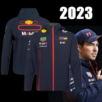  Куртка команды Oracle Red Color Bull Racing 2023 F1 Sergio Perez, Униформа для гонок Формулы-1, Мотокостюм, Мужской Джекпот