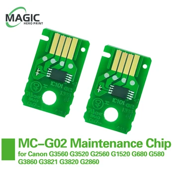  Новый чип бака для технического обслуживания MC G02 MCG02 для Canon G3560 G3520 G2560 G1520 G680 G580 G3860 G3821 G3820 G2860 Чип бака для отходов
