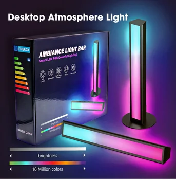  Умные Bluetooth RGB светодиодные полосы освещения, прикроватная лампа с несколькими режимами сцены и музыки для компьютерных игр, лампа для украшения телевизора