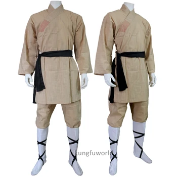  Летний хлопковый тренировочный костюм монаха Шаолиня, форма для боевых искусств Тай-чи Вин Чун Кунг-фу, форма для каратэ Таквондо.