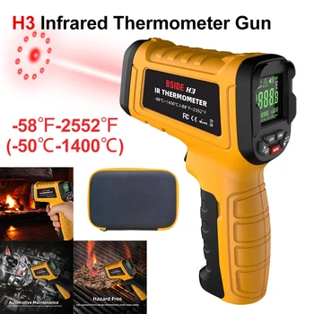  Инфракрасный термометр BSIDE H3 -50 ~ 1400°C Бесконтактные Ручные цифровые лазерные промышленные инструменты для измерения температуры