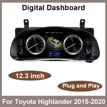  модификация Мультимедийной Приборной Панели Linux Car LCD Cluster Instrument 12,3 дюймов Для Toyota Highlander 2015-2020