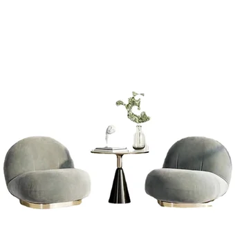  Современный домашний одноместный диван Из белой плюшевой ткани С акцентом Диван-Кресло Роскошный Диван Мебель для гостиной
