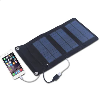 Солнечное складное зарядное устройство 5 Вт Солнечное зарядное устройство для телефона Сокровище Складная зарядная панель Аккумуляторная пластина