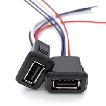  Разъем USB 2.0 Разъем для порта зарядки Защелкивающегося типа Со Сварочной проволокой с кабелем Клемма PH2.0 с кабелем Гнездо USB-зарядного устройства