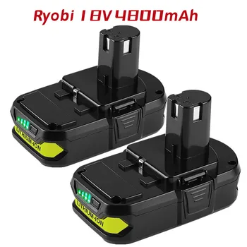  Модернизированная литиевая батарея Ryobi 18V емкостью 4,8 Ач, совместимая с Ryobi 18 Volt ONE + Plus P107 P108 P102 P103 P104 P105 P109