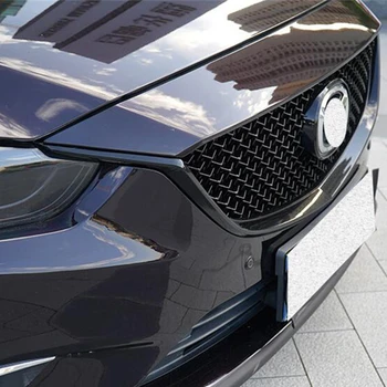  Для ABS Решетка Переднего Бампера Mazda 6 Splitter 2014 2015 2016 Mazda6 M6 Декоративная Крышка Черные Аксессуары Гоночные Решетки Обвес