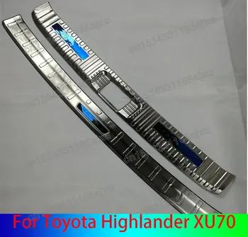  Для Toyota Highlander XU70 2021 2022 Автомобильные аксессуары Защита заднего бампера из нержавеющей стали подоконник снаружи багажники