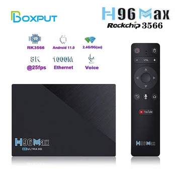 H96 Max 8K Smart tv box RK3566 Android 11,0 8 ГБ 128 ГБ 2,4 Г 5,8 Г Wifi TVBox h96max Медиаплеер телеприставка