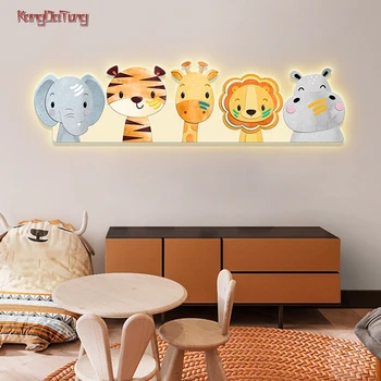  Современная настенная подвесная лампа с изображением милых животных для детской комнаты, гостиной, кабинета, прикроватной тумбочки, украшение для защиты глаз