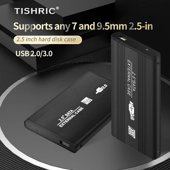  Чехол Для жесткого диска TISHRIC 2,5 Дюймов с интерфейсом SATA к USB 3,0, Чехол для жесткого диска, Корпус жесткого диска, Чехол Для жесткого диска, Поддержка горячей замены Для Windows Mac
