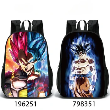  Двусторонний рюкзак с принтом Dragon Ball для учащихся начальной и средней школы, школьная сумка с рисунком Аниме для мальчиков, школьная сумка Mochila