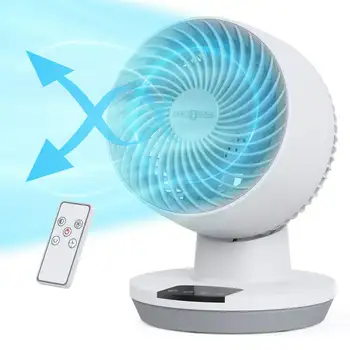  Циркуляционный вентилятор, Компактный осциллирующий настольный Портативный вентилятор со светодиодным дисплеем и сенсорным управлением