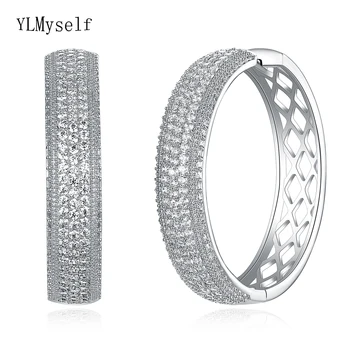  Горячая распродажа, Роскошные серьги-кольца диаметром 40 мм, эффектные ювелирные изделия высшего качества, женские серьги с большим кругом