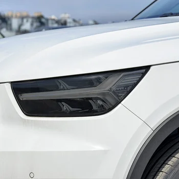  2 Предмета, Защитная пленка Для автомобильных фар, Самовосстанавливающаяся Прозрачная Черная Наклейка из ТПУ Для Volvo XC40 2019 2020, Аксессуары