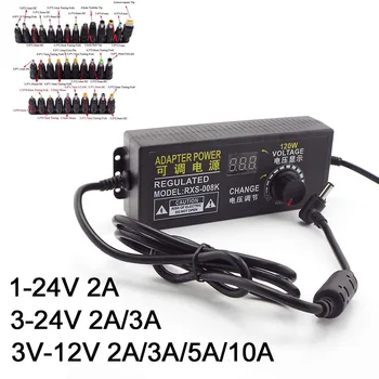  Адаптер питания переменного тока 220 В к постоянному 12 В 1 В 3 В 6 В 9 В 12 В 15 В 18 В 3-12 В 24 В 2A 5A 10A Вольтовое регулируемое зарядное устройство 8 34 Разъем постоянного тока P1