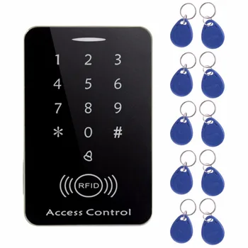  Система контроля доступа с RFID-клавиатурой LESHP 125 кГц, цифровая клавиатура, контроллер дверного замка, считыватель RFID-карт с 10 шт. ключами TK4100