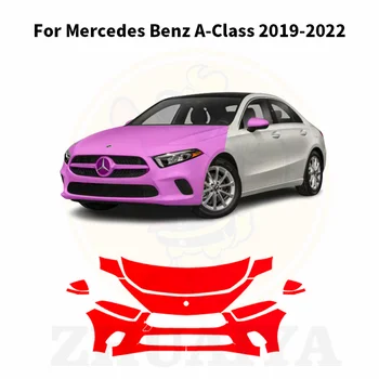  ZHUAIYA 7,5 Толстая Предварительно Вырезанная Краска Для Автомобиля Автозащитная Пленка Прозрачный Бюстгальтер TPU PPF Комплект Наклеек Для Mercedes Benz A-Class 2019-2022