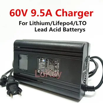 60V 10A 9.5A Умное зарядное устройство 20S 64V lifepo4 16s 59,2 v Li ion с ЖК-дисплеем для литий-ионных LTO li-ion lipo свинцово-кислотных аккумуляторов