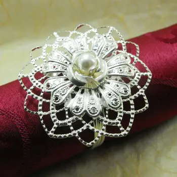  металлическое кольцо для салфеток в виде цветка