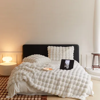  Новое удобное одеяло из тосканского искусственного меха на зиму, роскошное тепло, Супер удобные одеяла для кроватей, высококачественное теплое одеяло