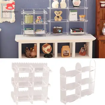  Новый 1 шт. кукольный домик, миниатюрный многослойный стеллаж, полка для хранения, Витрина, шкаф, Модель Кукольного дома, Декор для детских игрушек